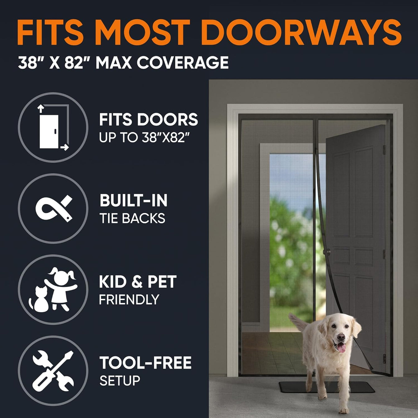 Magnetic Foldable Anti Mosquito Door Curtains